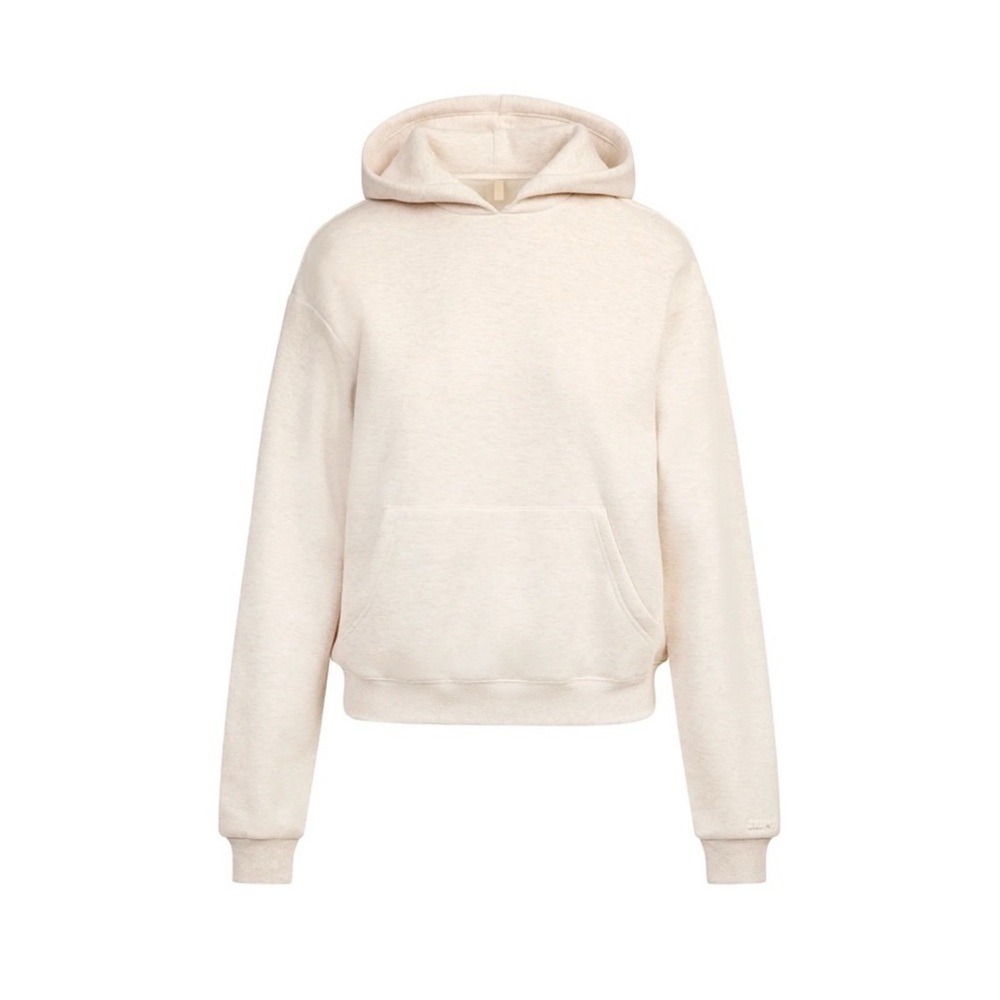 SKIMS Heather Oatmeal Hoodie and Cotton Jersey T-Shirt